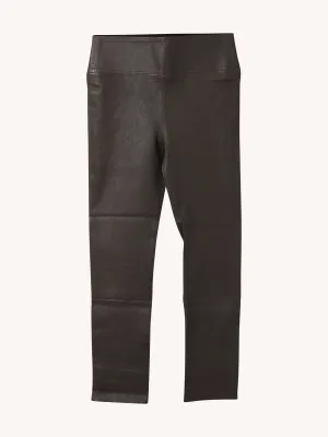 3/4 Capri Leather Legging in Iron