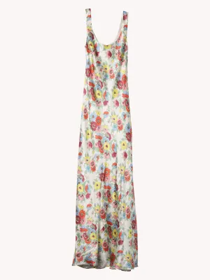 ADELE WILDFLOWER SILK DRESS