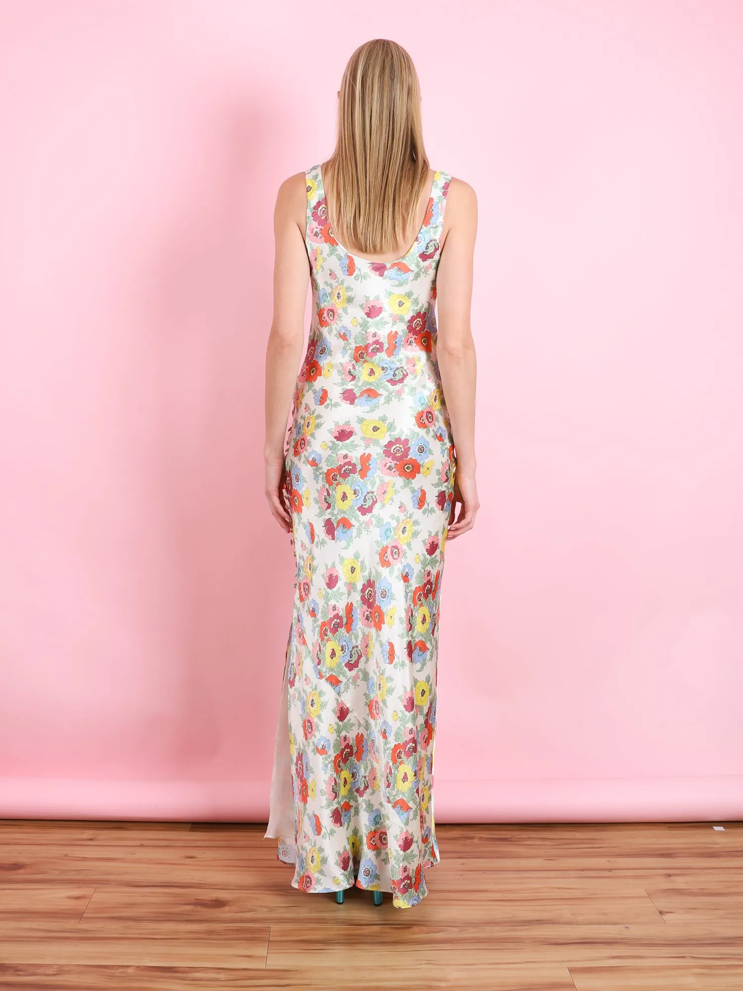 ADELE WILDFLOWER SILK DRESS