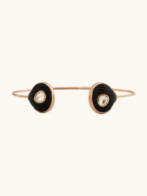 Anadara Onyx Shell with Polki Diamond Cuff