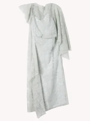 ASYMMETRICAL DRAPED COCKTAIL DRESS