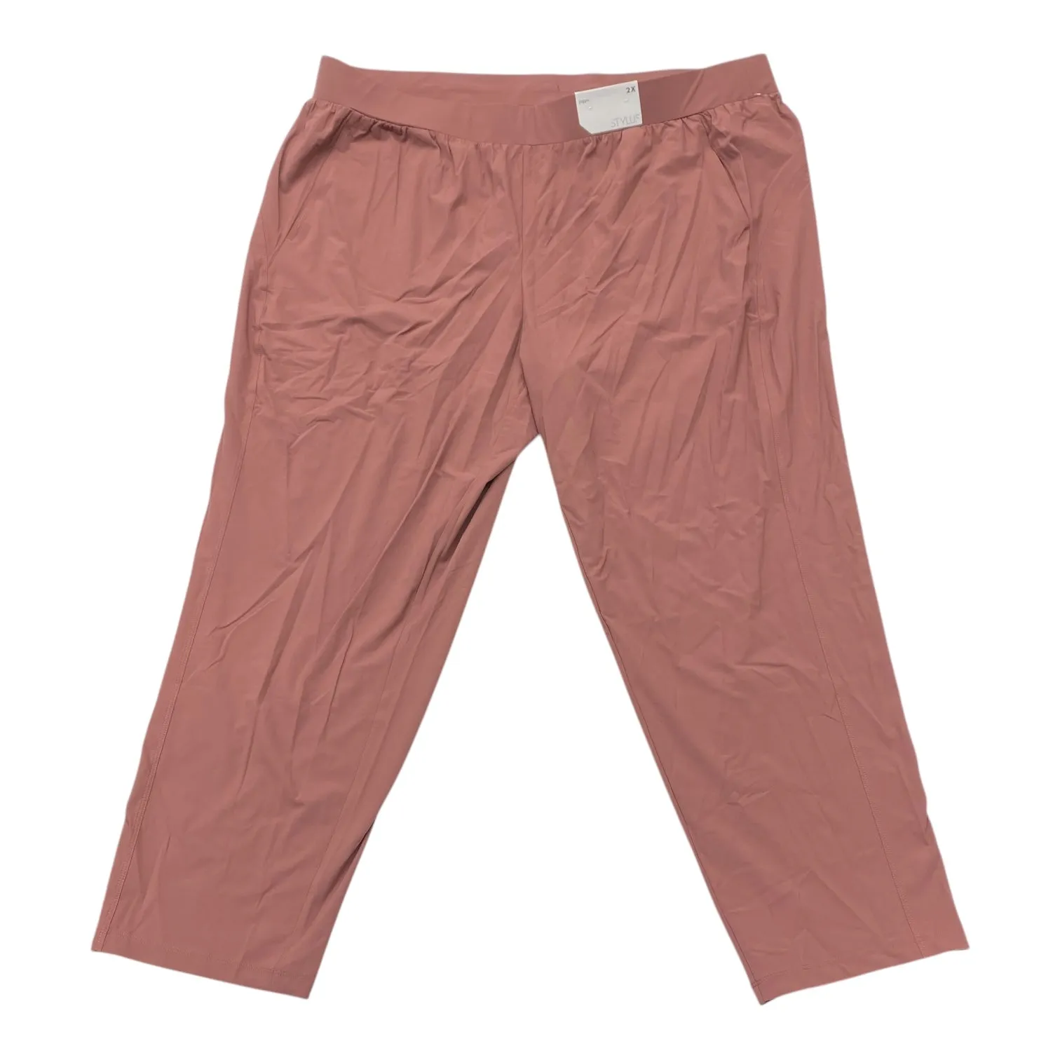 Athletic Pants By Stylus In Pink, Size:2X