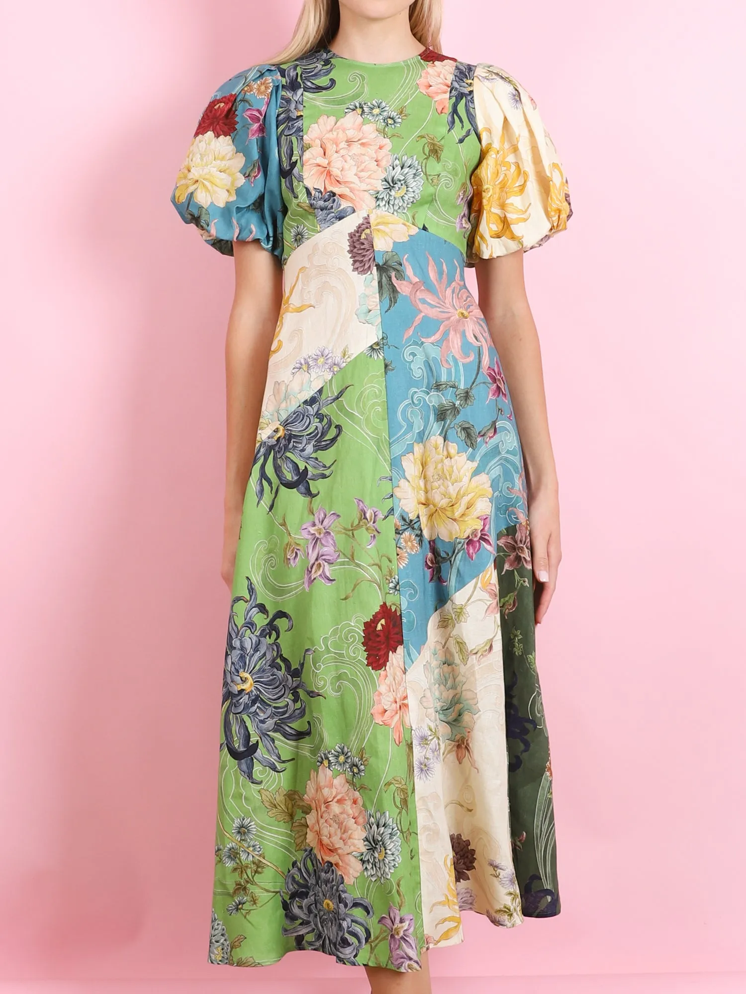 Avery Spliced Midi Dress