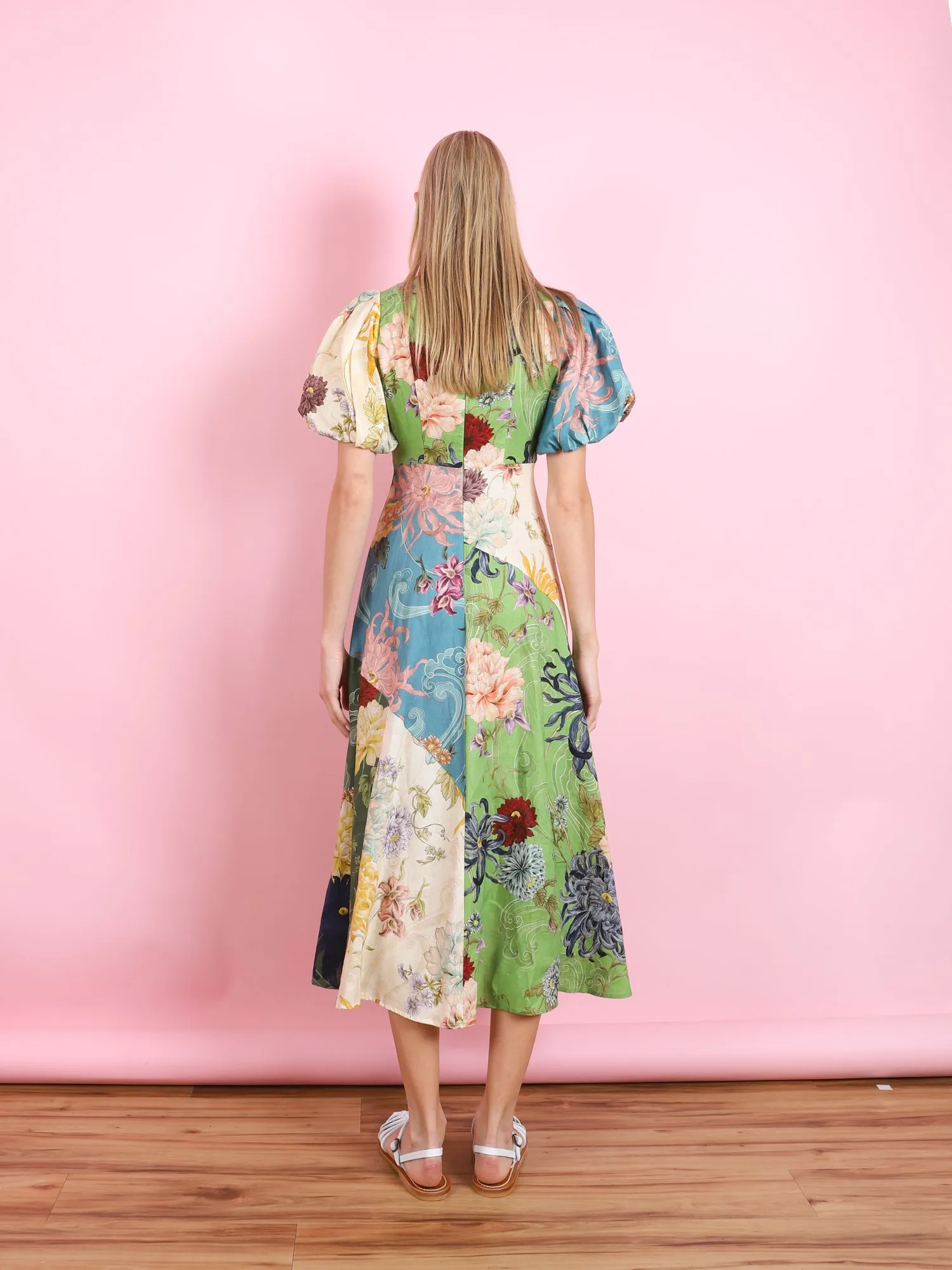 Avery Spliced Midi Dress