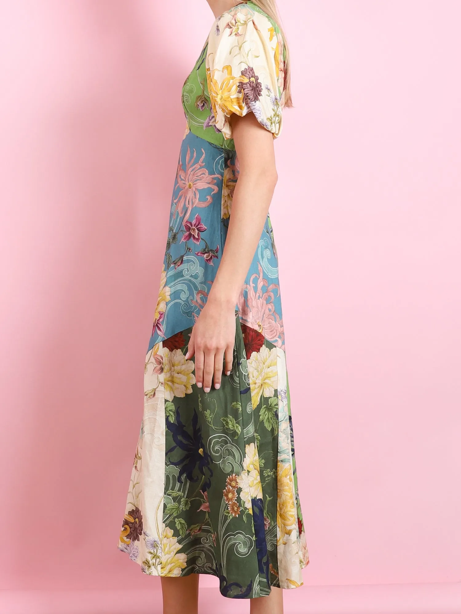 Avery Spliced Midi Dress