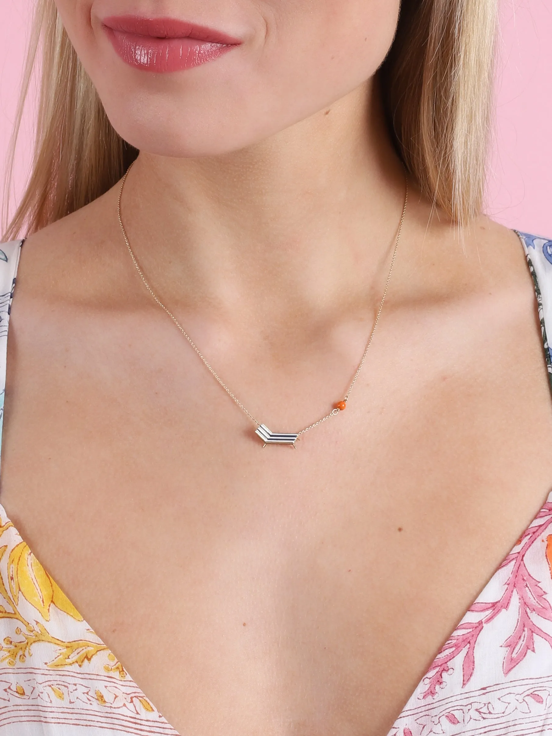 Beach Chair Necklace in Enamel