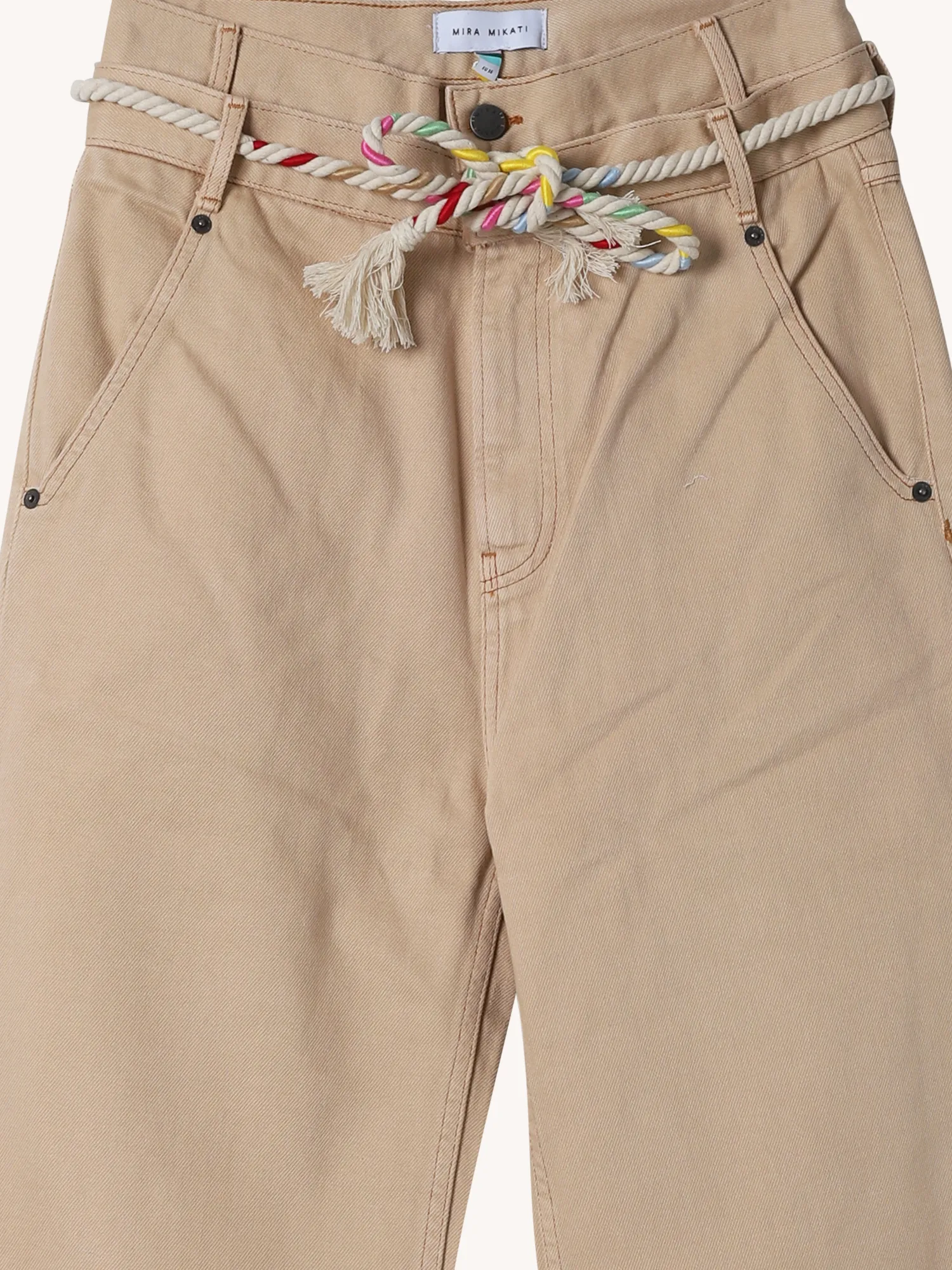 Belted Straight Leg Jean