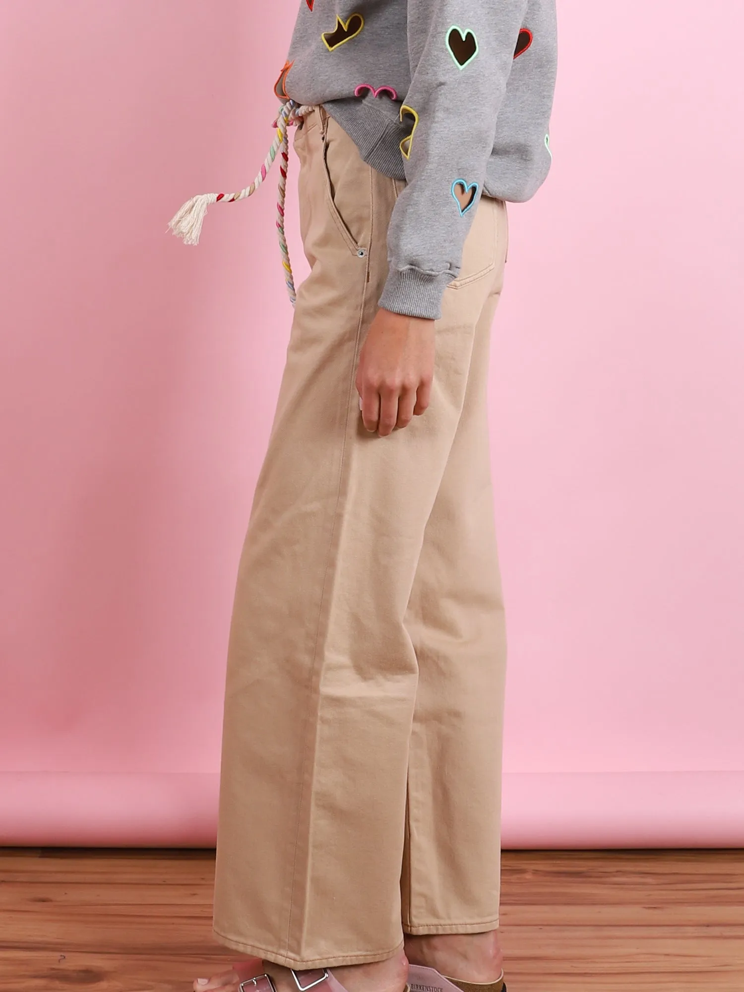 Belted Straight Leg Jean