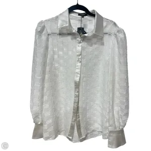 Blouse Long Sleeve By Clothes Mentor In White, Size: M