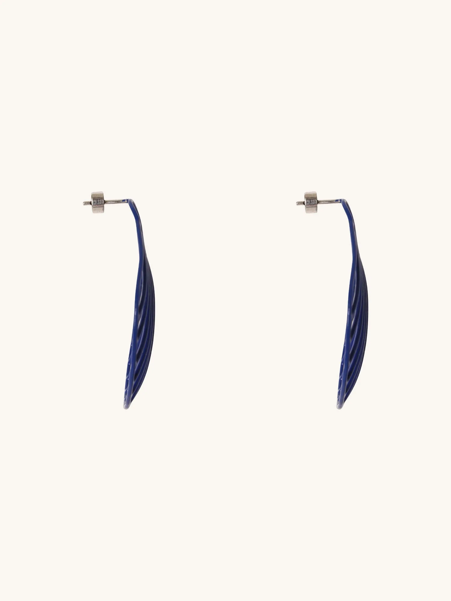 Blue Large Clam Shell Earrings