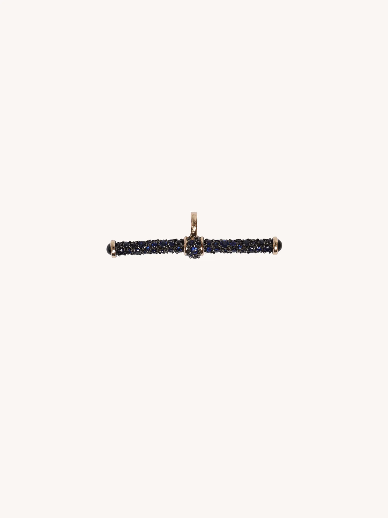 Blue Sapphire T-Bar Pendant