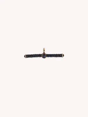 Blue Sapphire T-Bar Pendant