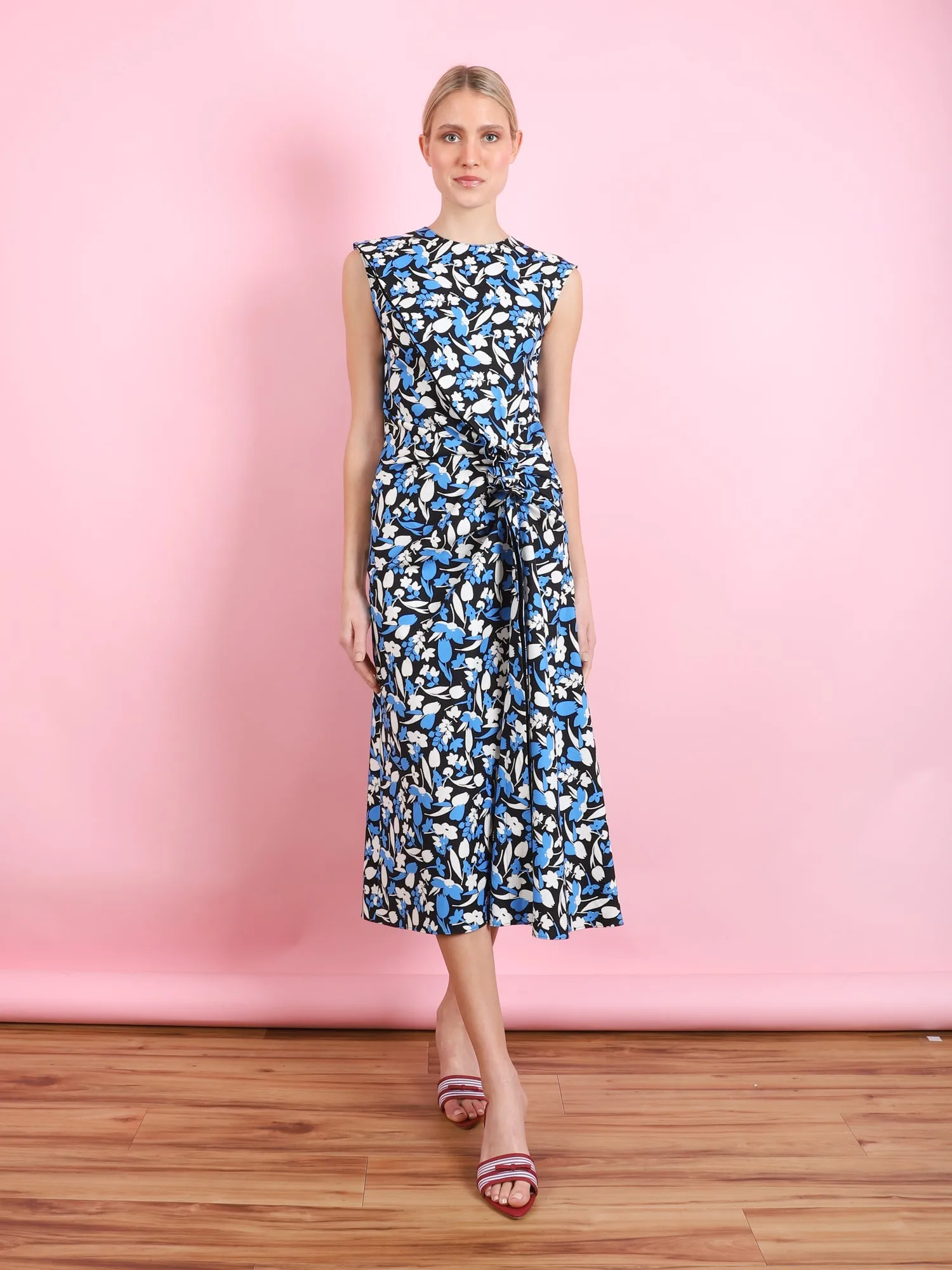 BLUE/BLACK SLEEVELESS DRESS