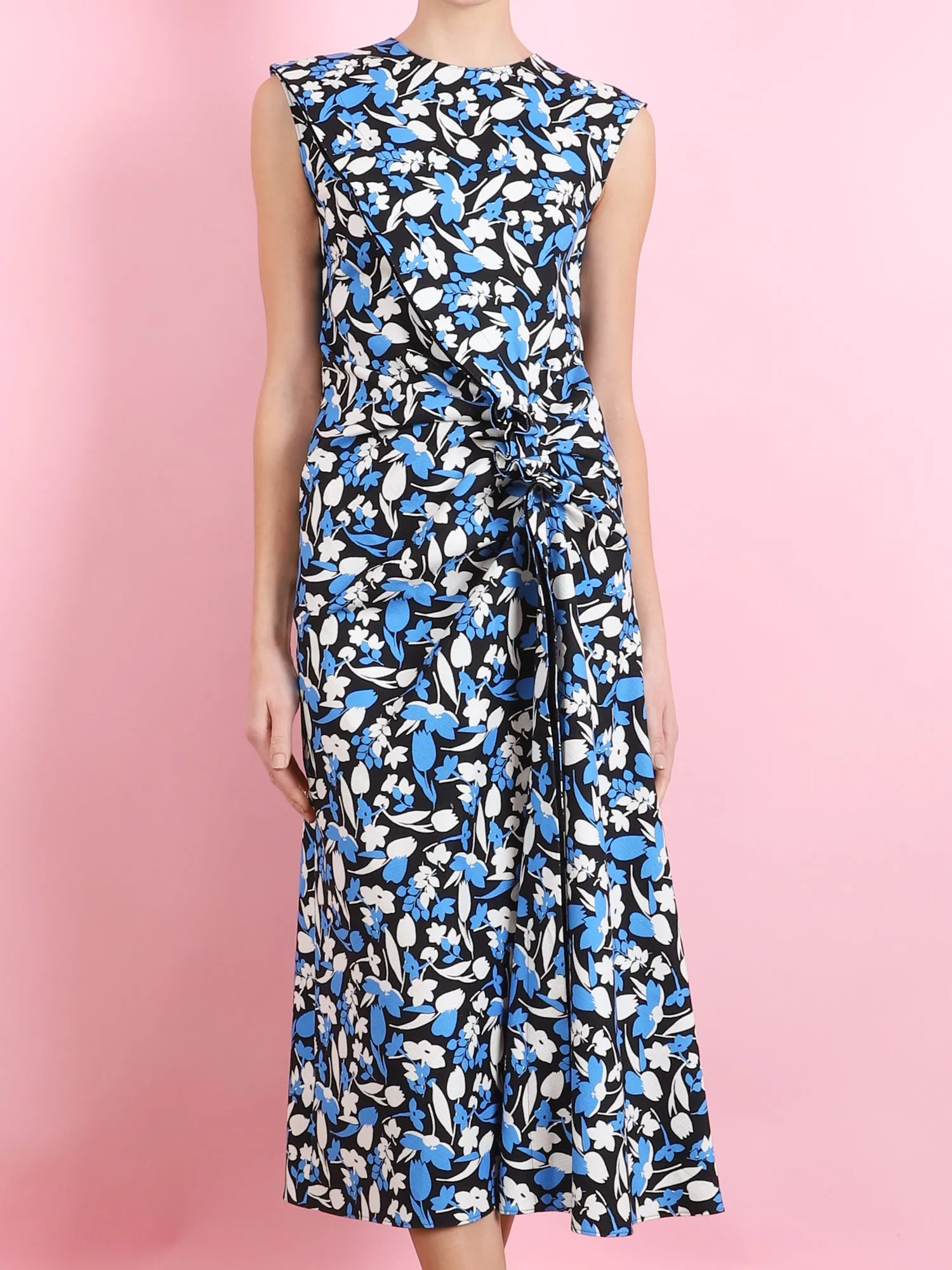 BLUE/BLACK SLEEVELESS DRESS
