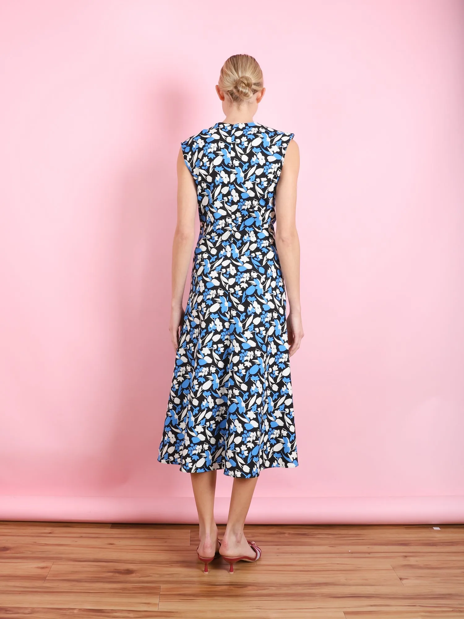BLUE/BLACK SLEEVELESS DRESS