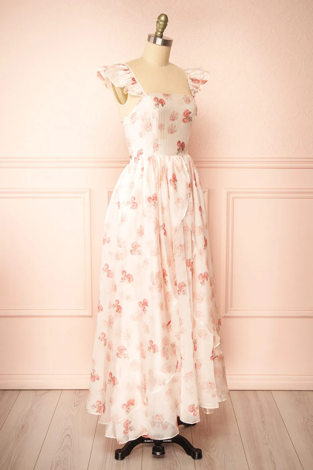 Braelyn | Pink Floral Maxi Dress
