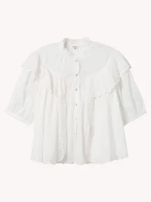 Broderie Anglaise Woven Shirt