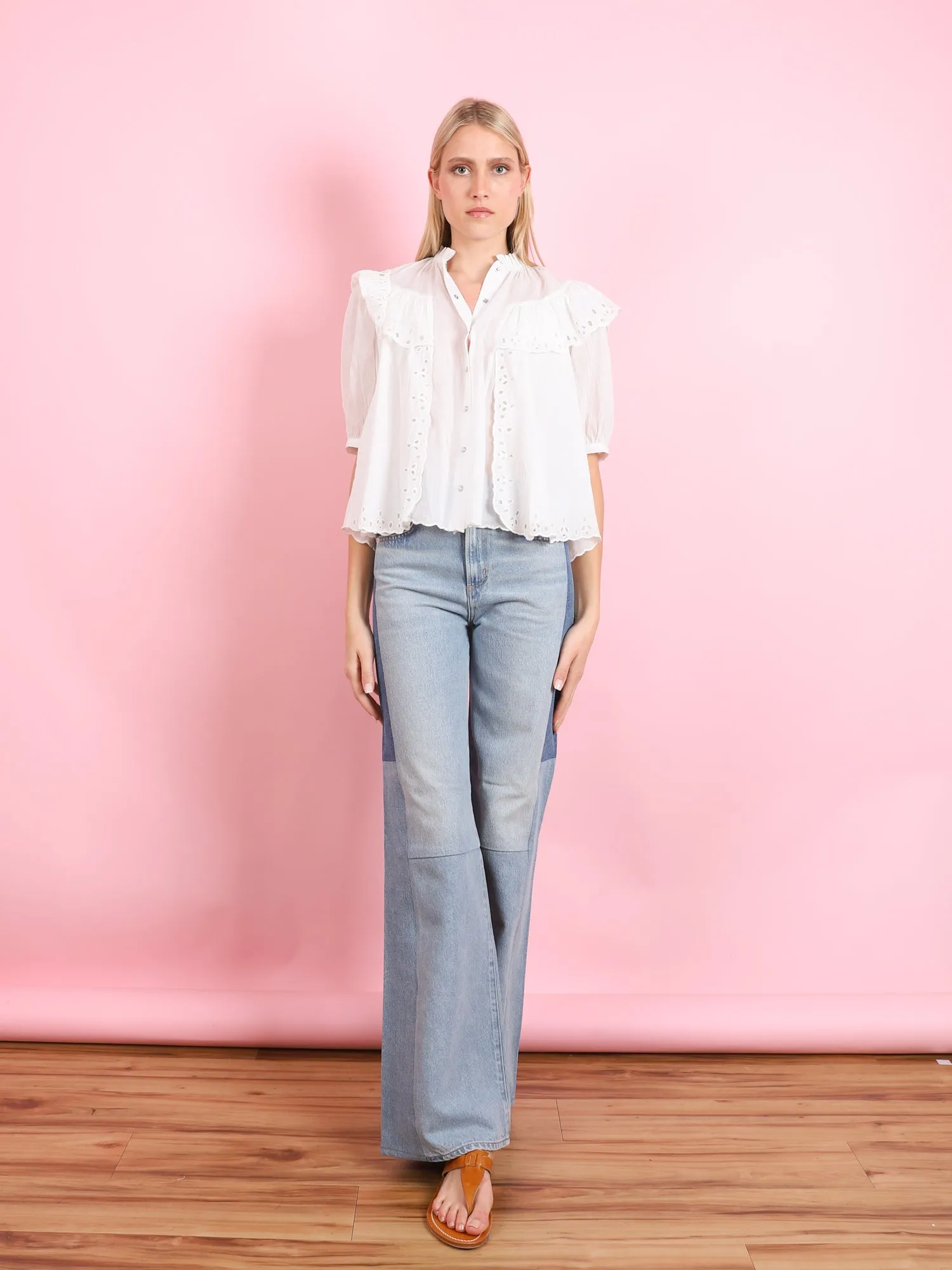 Broderie Anglaise Woven Shirt