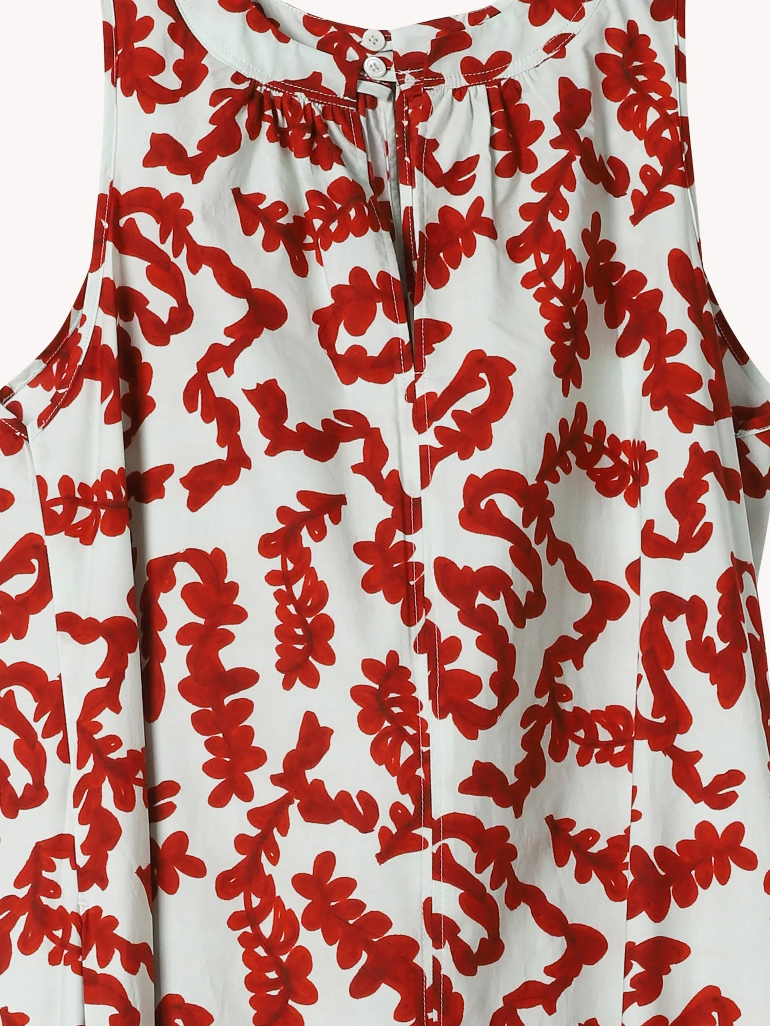 BURNT ORANGE PRINTED DRESS