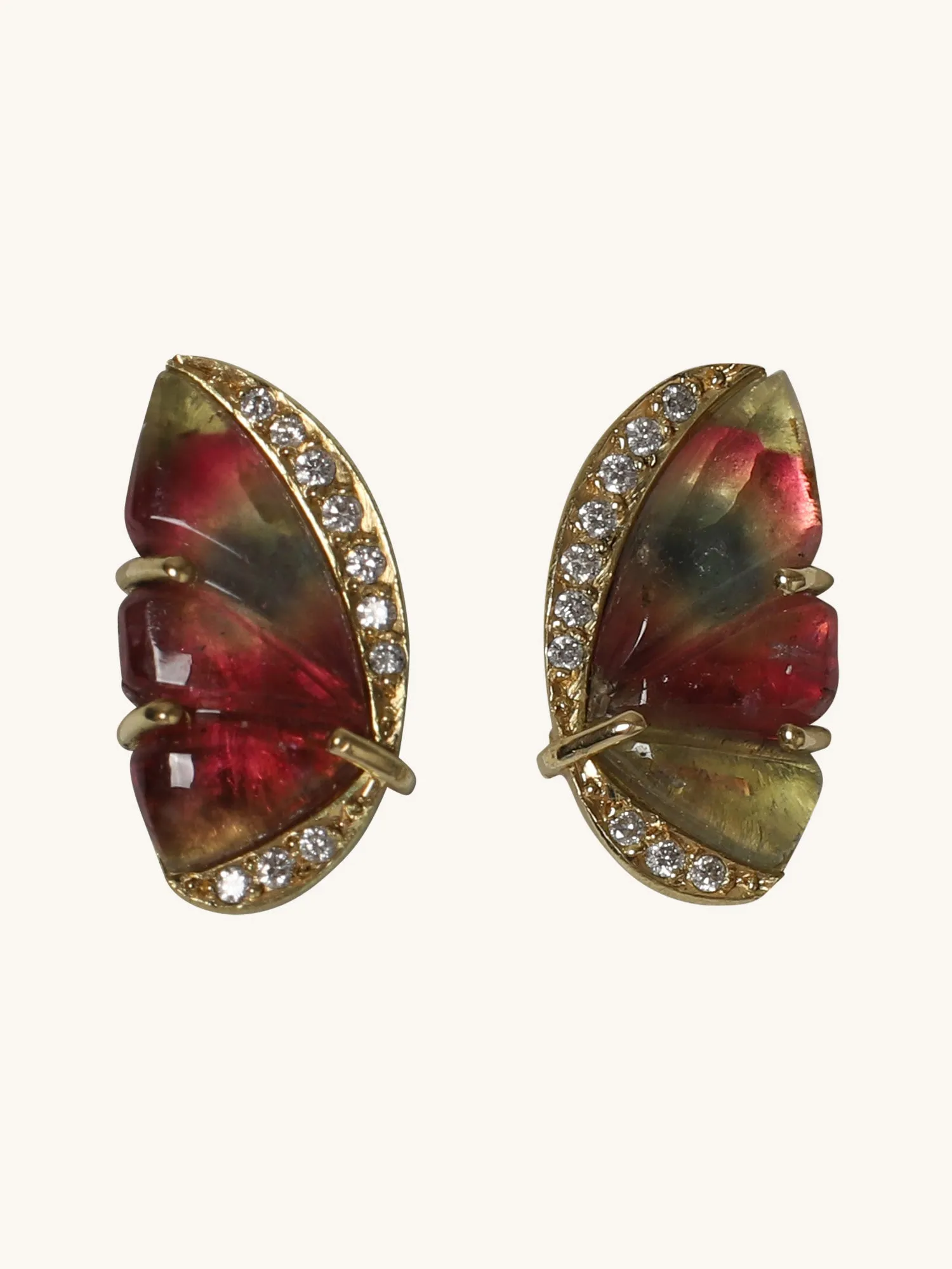Butterfly Tourmaline Studs