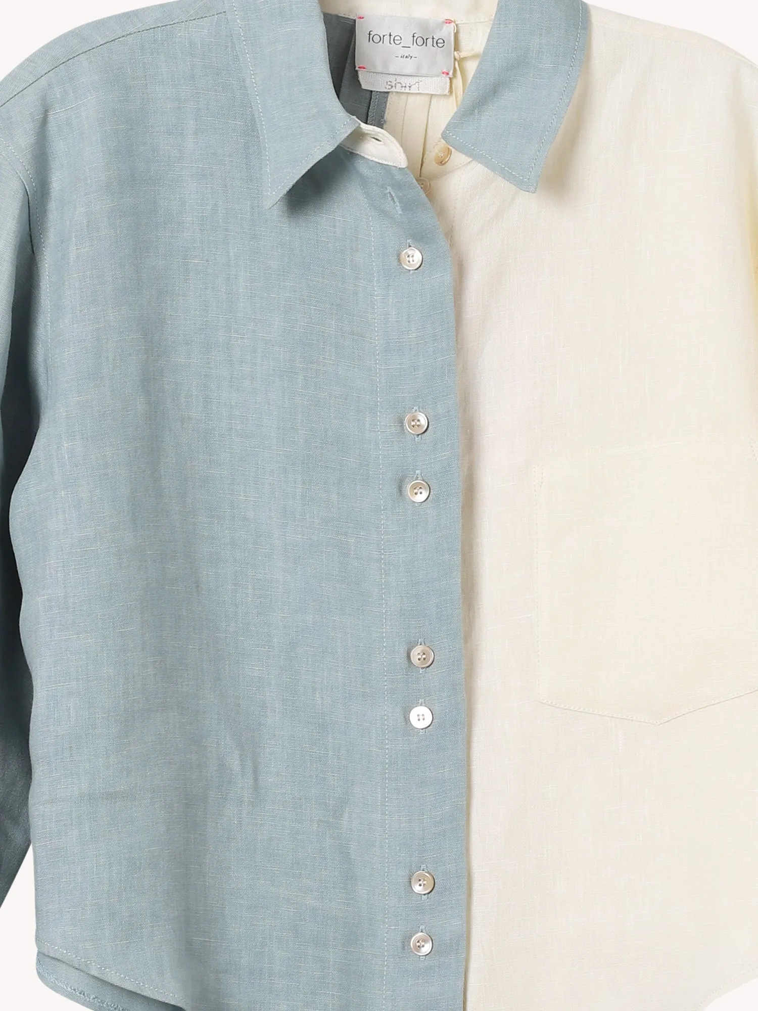 CHIC BLOCK LINEN SHIRT