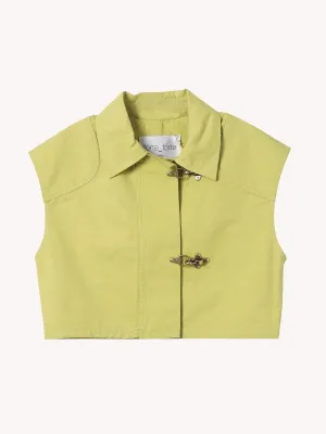 CHIC COTTON LINEN HOOK VEST