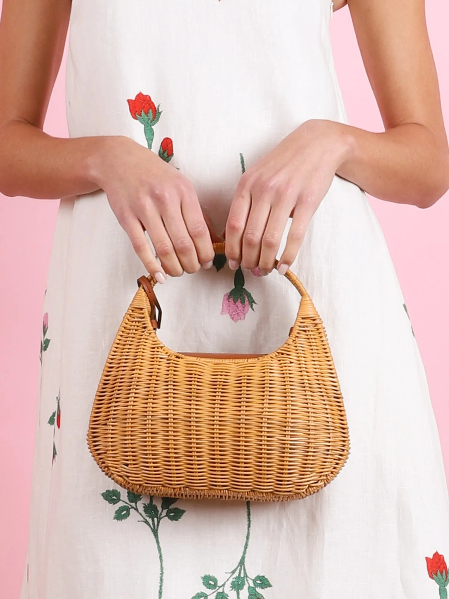 CLARA WICKER MINI BAG