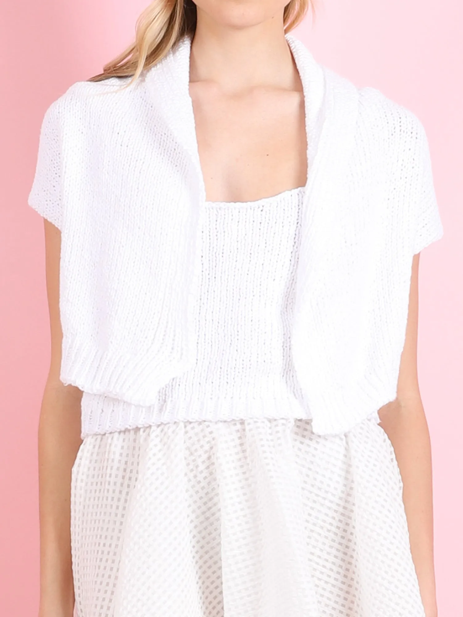 COTTON KNIT SHAWL