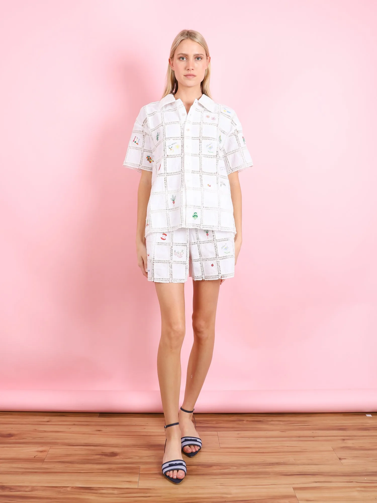 CROCHET GRID SHIRT