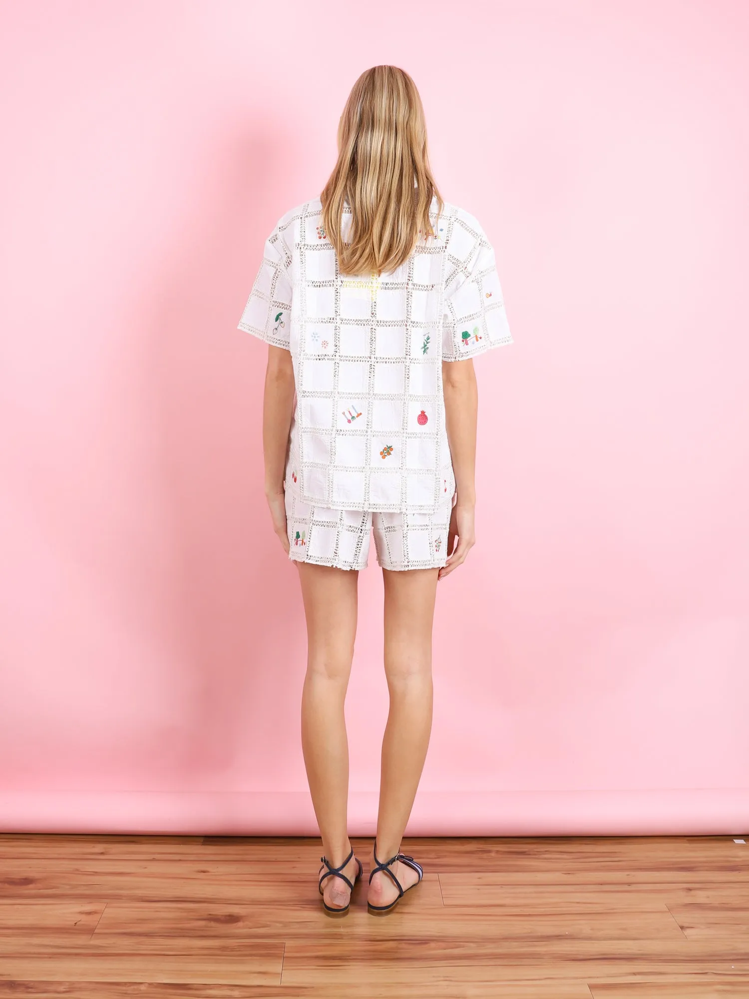CROCHET GRID SHIRT