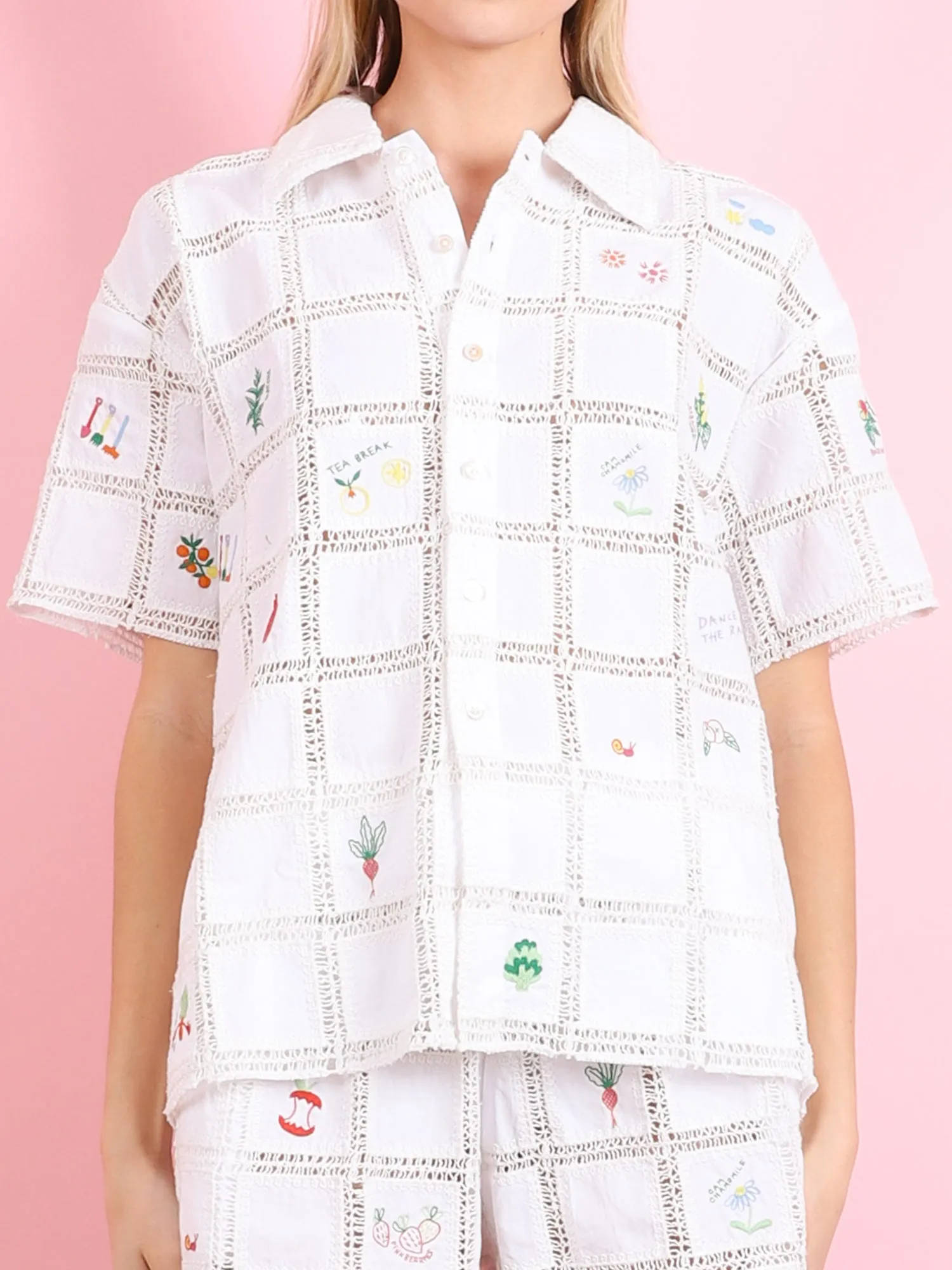 CROCHET GRID SHIRT