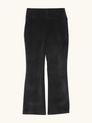 Crop Flare Corduroy in Black