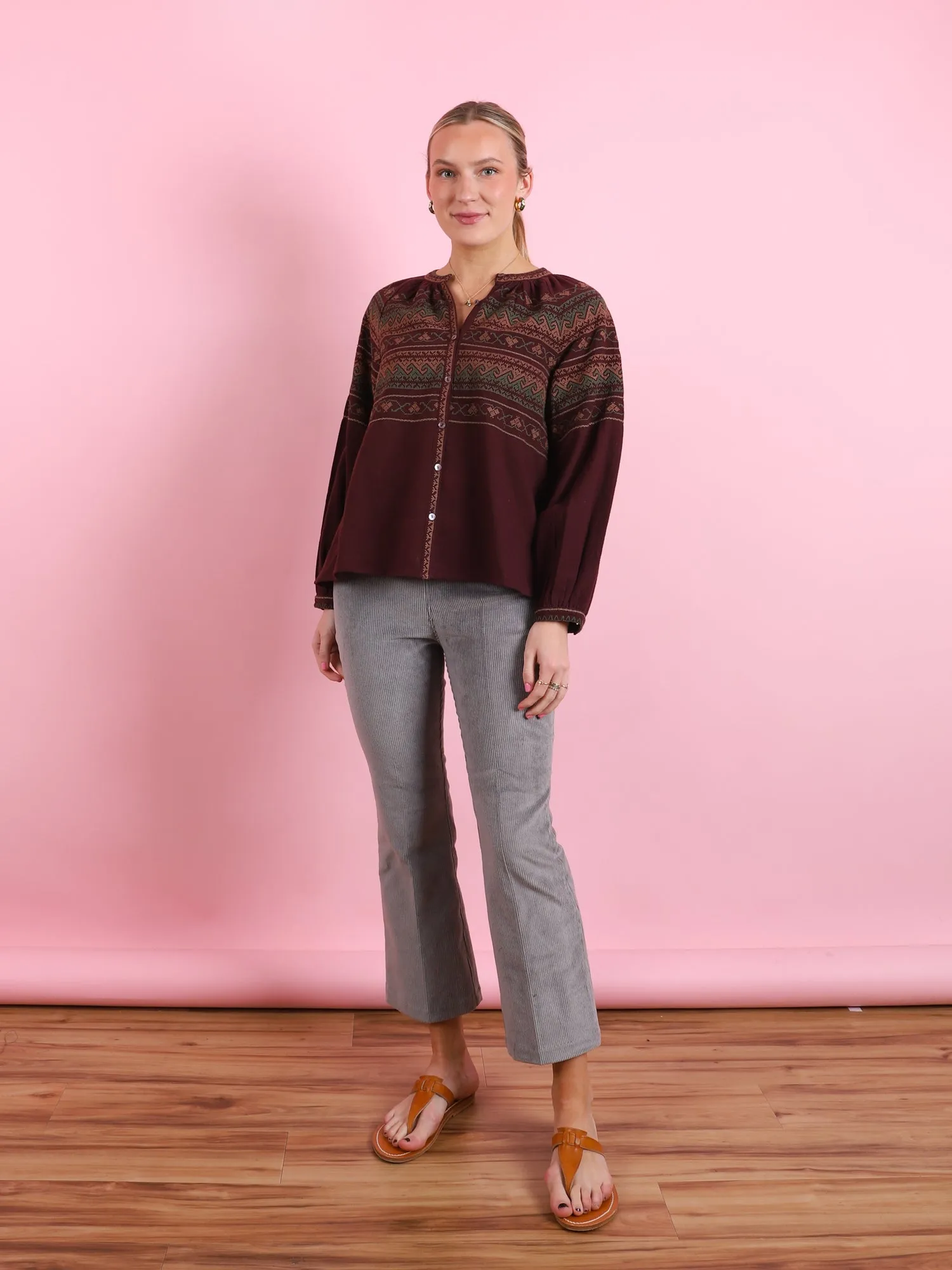 Crop Flare Corduroy Pant