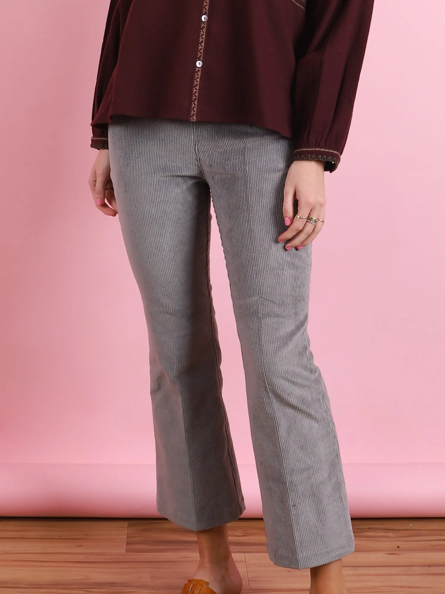 Crop Flare Corduroy Pant