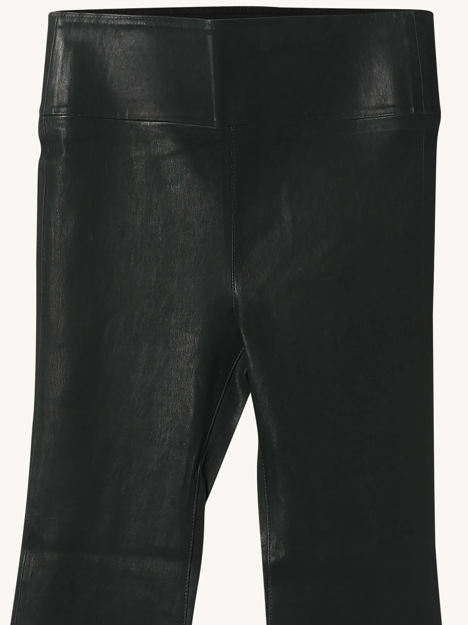 Crop Flare Leather Legging