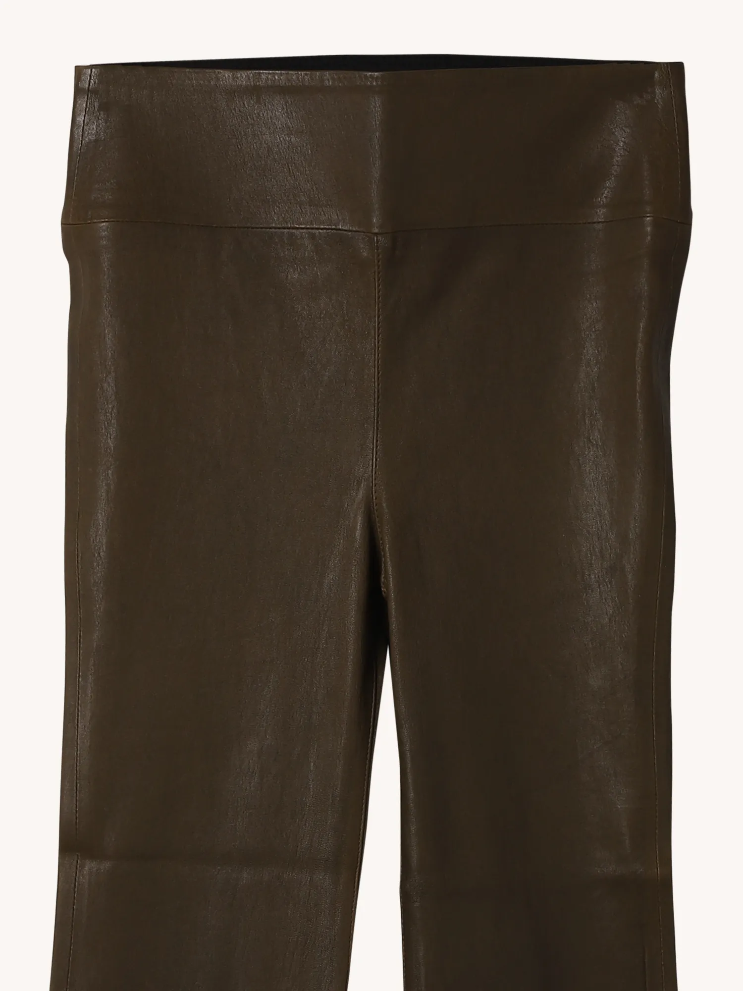 Crop Flare Leather Legging