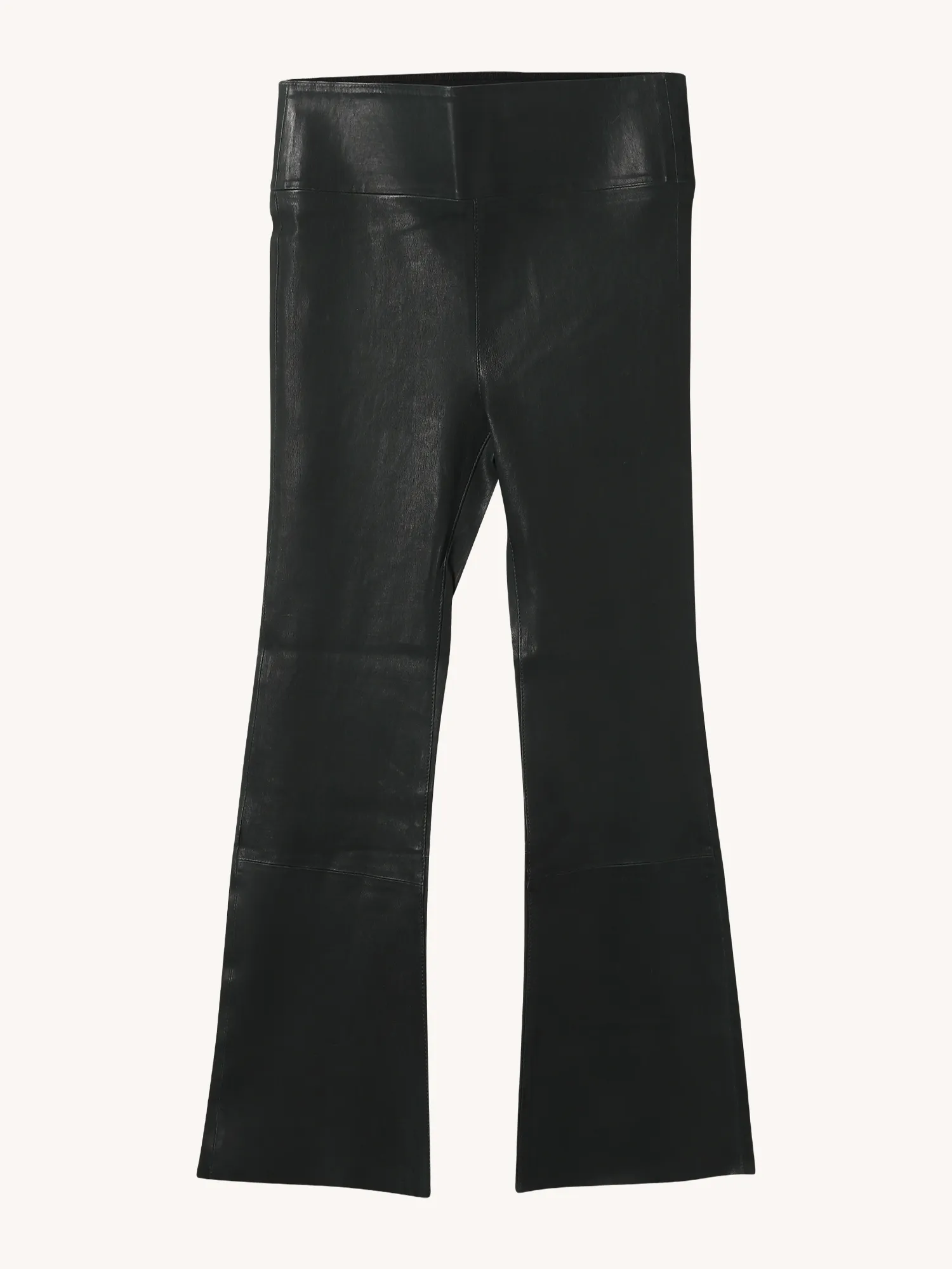 Crop Flare Leather Legging