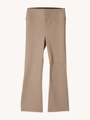 Crop Flare Leather Legging