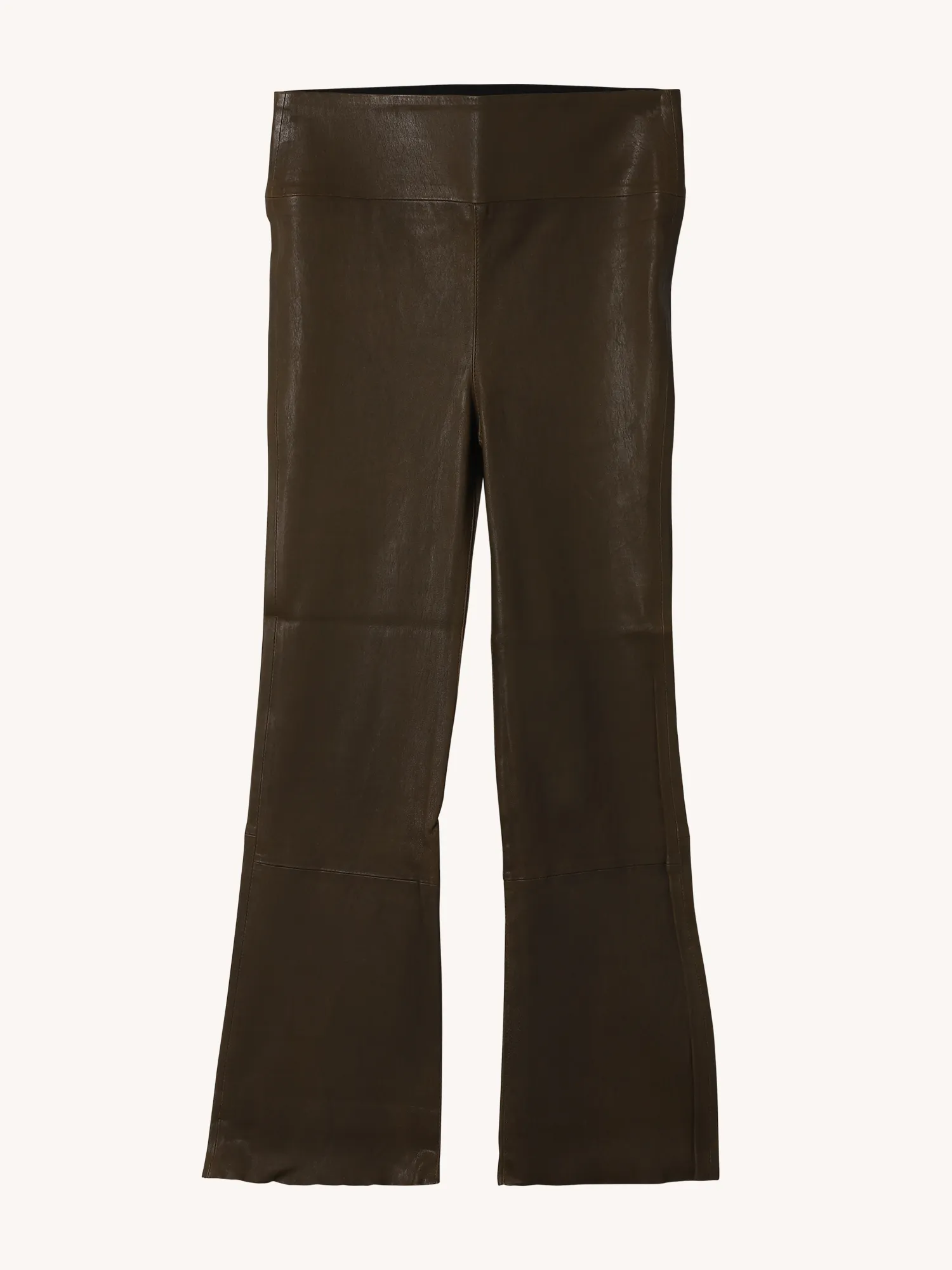 Crop Flare Leather Legging