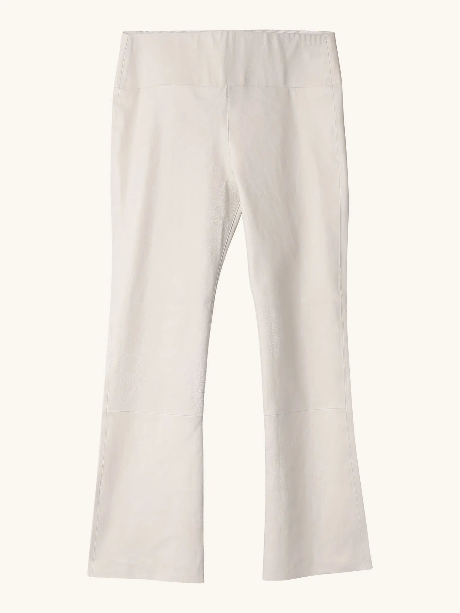 Crop Flare Legging in White