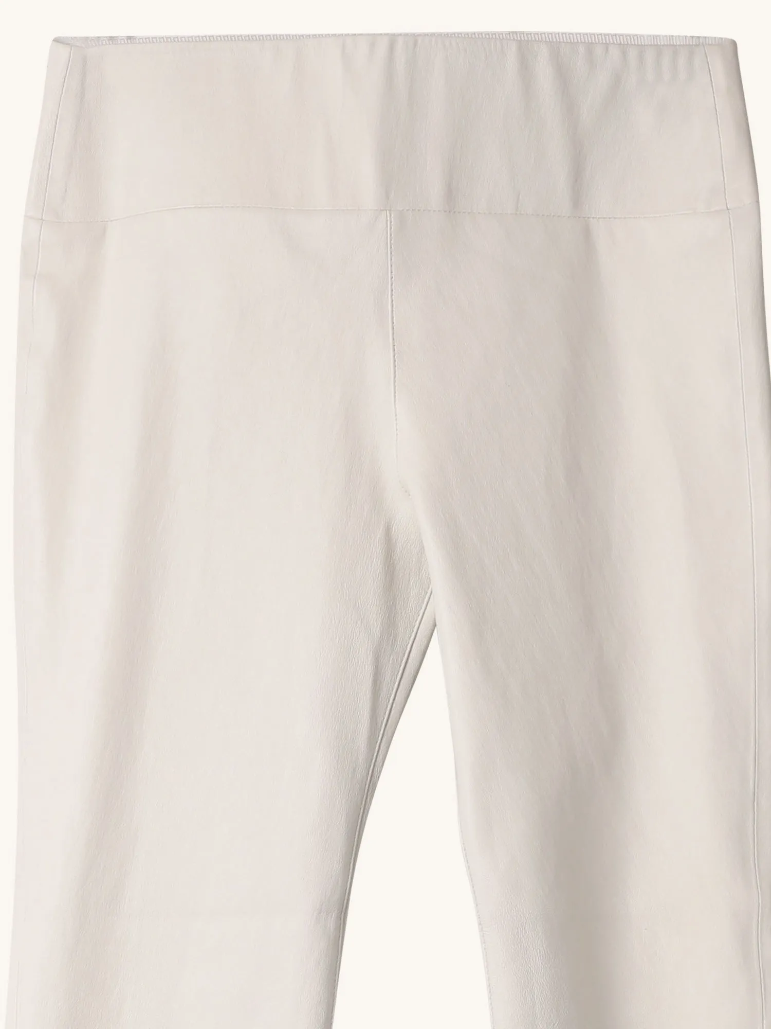 Crop Flare Legging in White