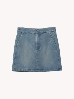 Denim Carpenter Mini Skirt