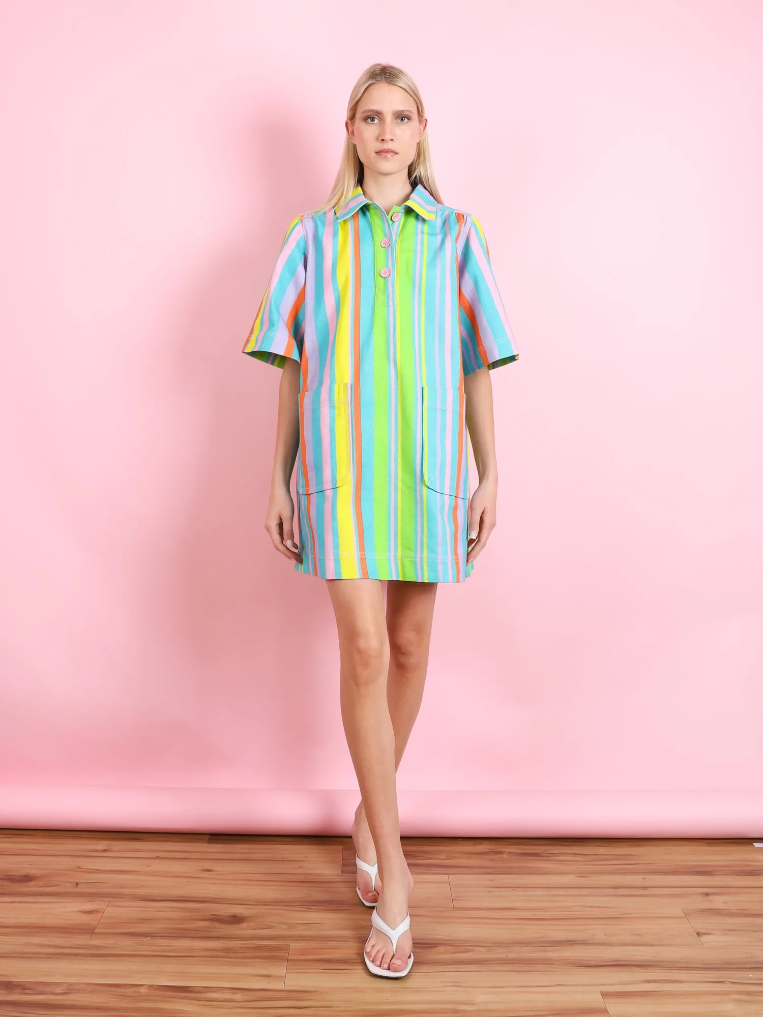 Denim Stripe Dress