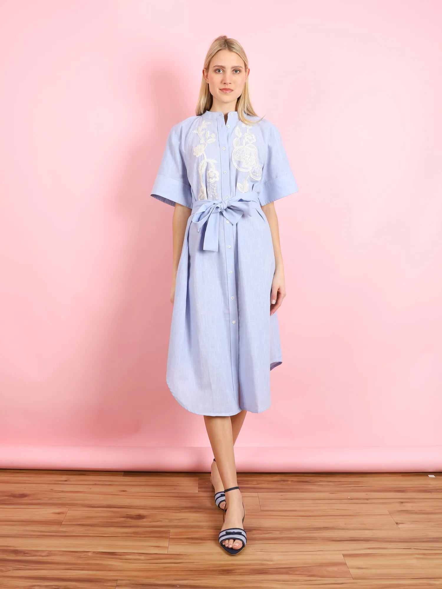 DINA EMBROIDERED DAY DRESS