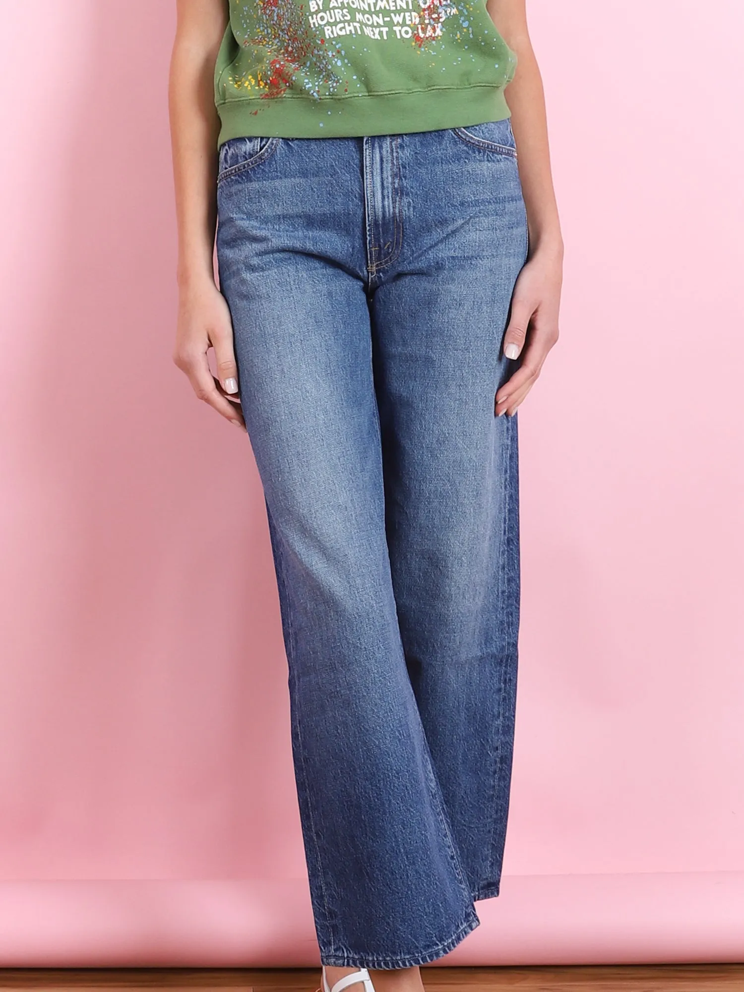 DODGER ANKLE JEAN IN GREEN THUMB