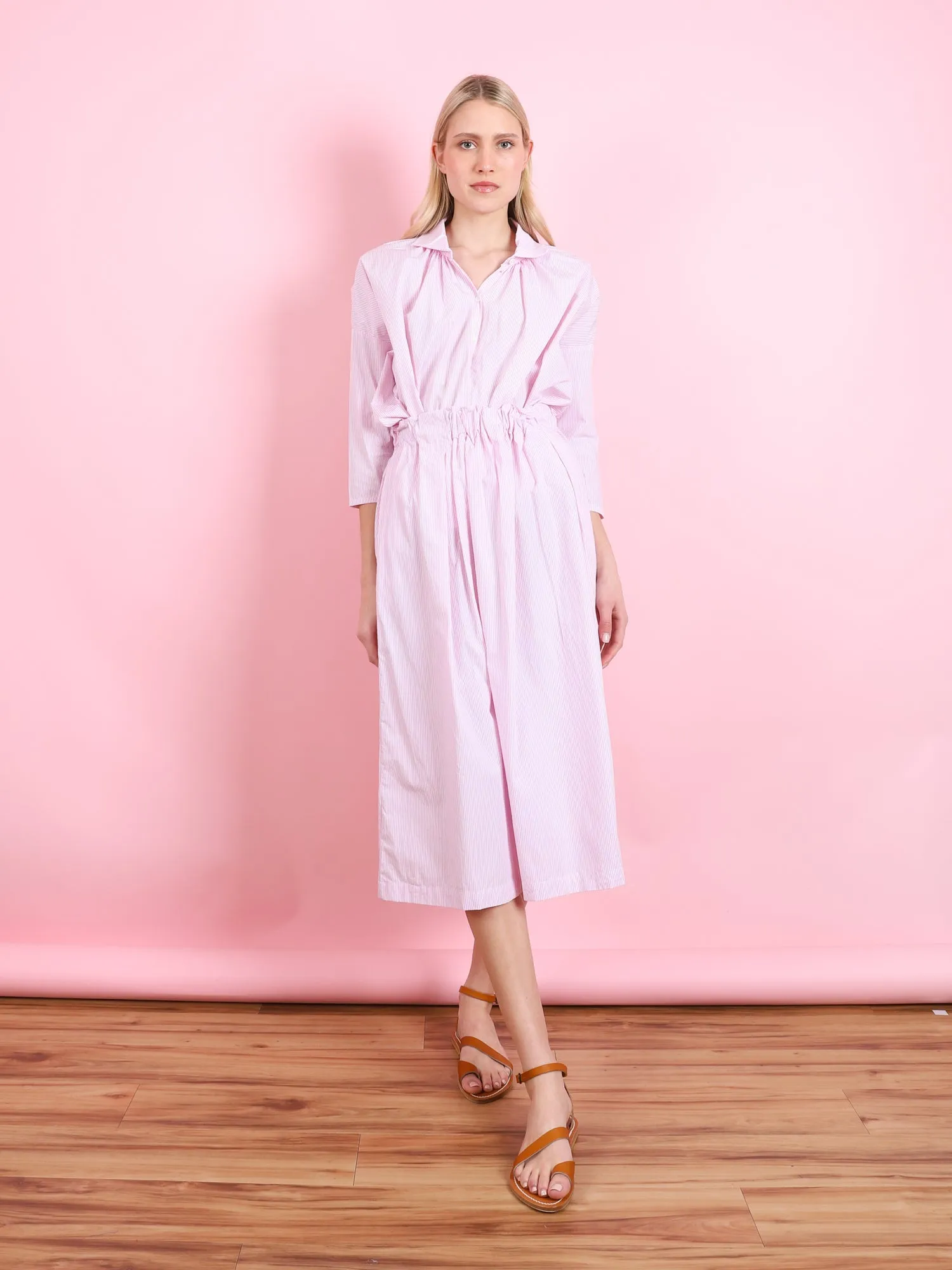 ELASTIC WAIST KNEE LENGTH SKIRT