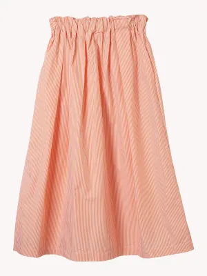 ELASTIC WAIST KNEE LENGTH SKIRT