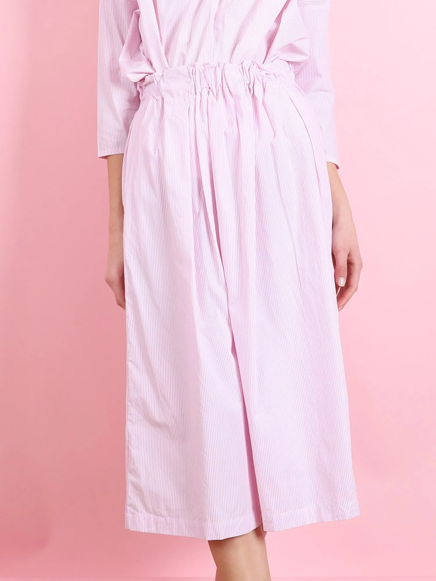 ELASTIC WAIST KNEE LENGTH SKIRT
