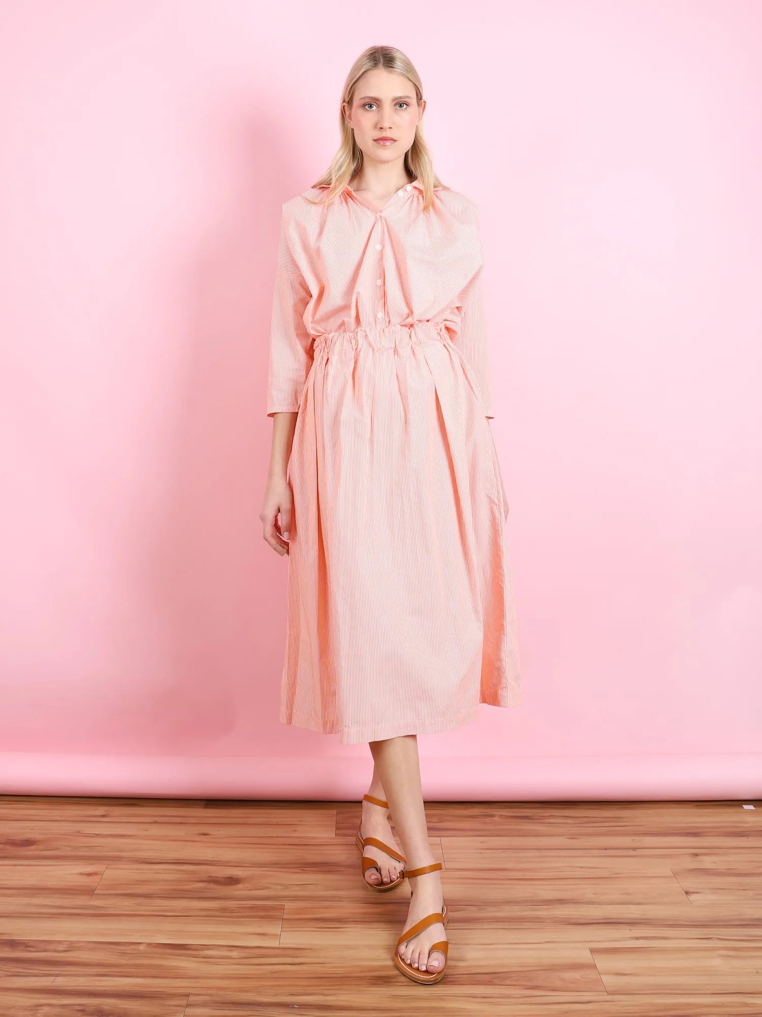 ELASTIC WAIST KNEE LENGTH SKIRT