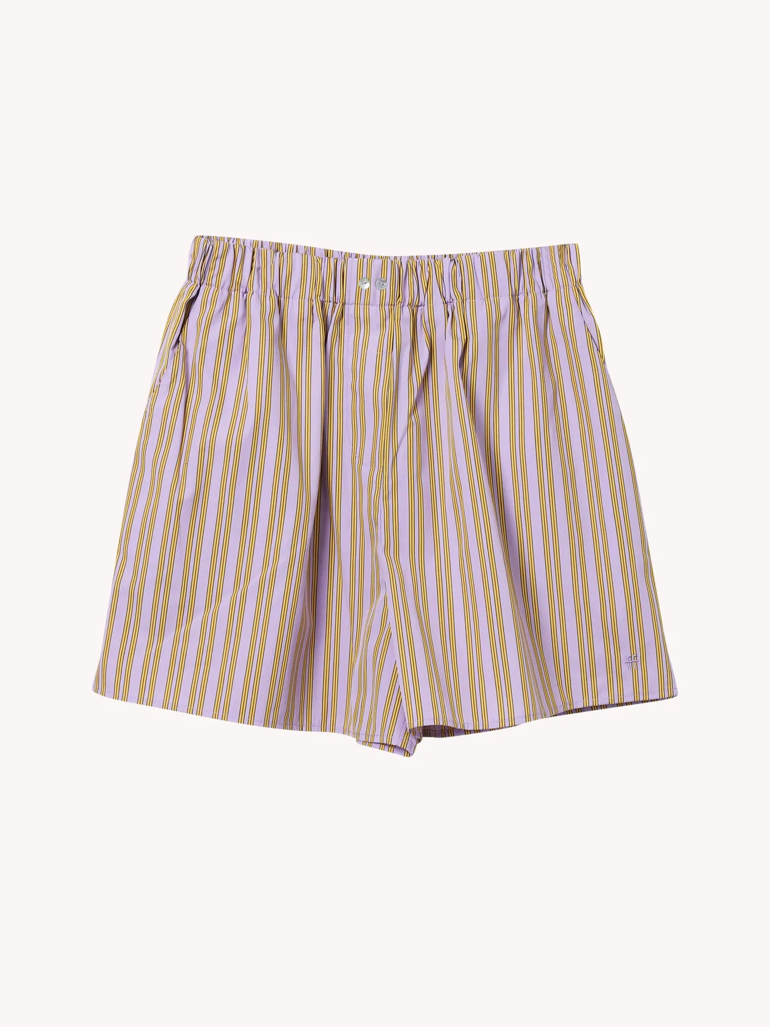 EMBROIDRED PINSTRIPE POPLIN BOXER